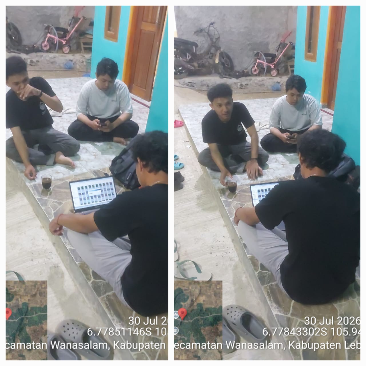 Olah data hasil geotagging di Desa Cilangkap, Wanasalam, Lebak, Banten | Foto by Hendra Lingga